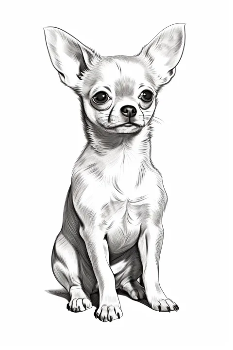 Chihuahua come modello da colorare – disegno da colorare da stampare