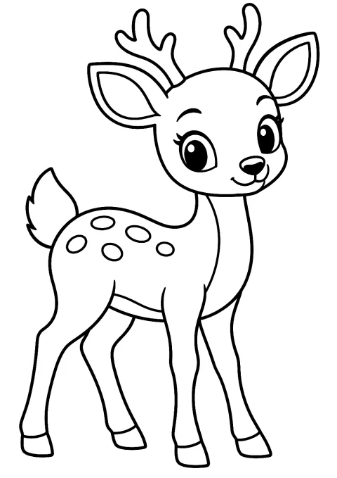Ciervo para colorear – dibujo para colorear e imprimir