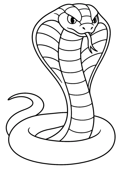 Cobra Coloring Page – printable coloring page