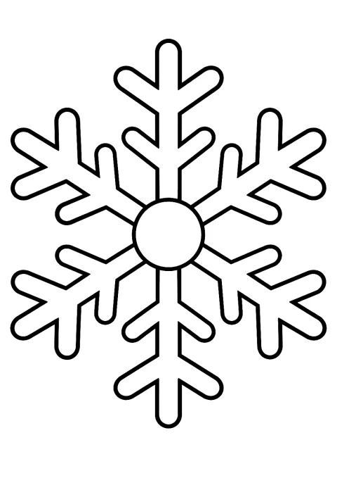 Schneeflocke als Malvorlage – Ausmalbild zum Ausdrucken