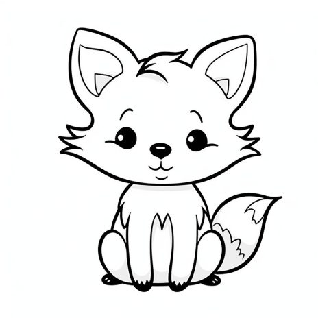 Fuchs als Malvorlage – Ausmalbild zum Ausdrucken