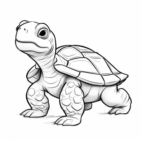Schildkröte als Malvorlage – Ausmalbild zum Ausdrucken