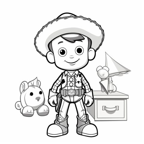 Toy Story as a coloring template – printable coloring page