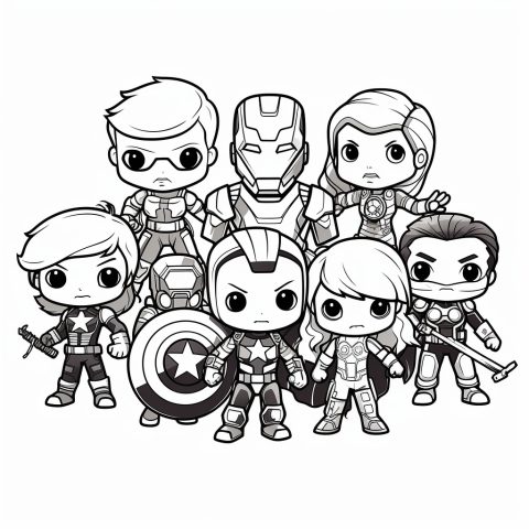 Avengers minta színezőként – nyomtatható kifestő