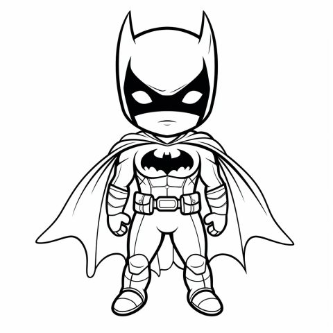 Batman als Malvorlage – Ausmalbild zum Ausdrucken