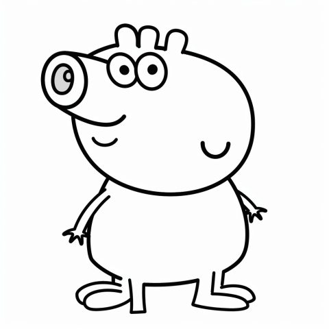 Peppa Wutz als Malvorlage – Ausmalbild zum Ausdrucken
