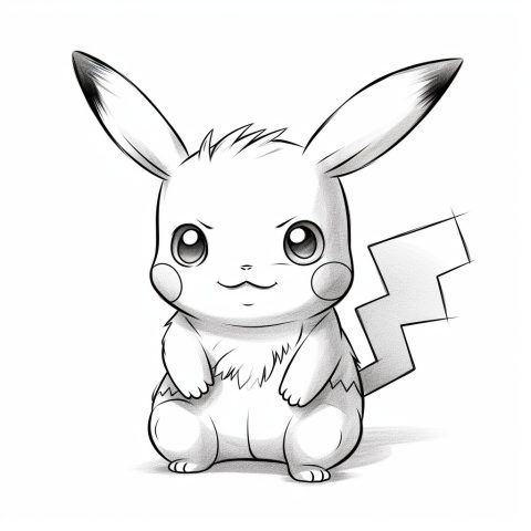 Pikachu Ausmalvorlage kostenlos – Ausmalbild zum Ausdrucken