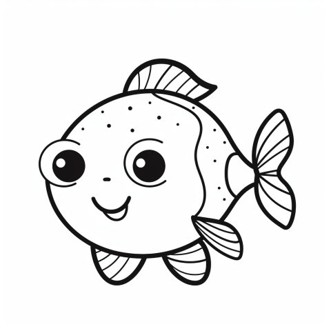 Fisch einfach kostenlos zum ausdrucken – Ausmalbild zum Ausdrucken