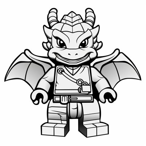 Ninjago Drache kostenlos zum ausmalen – Ausmalbild zum Ausdrucken