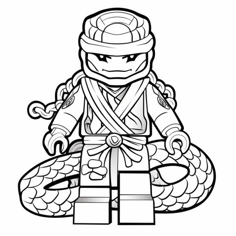 Ninjago Schlange kostenlos zum ausmalen – Ausmalbild zum Ausdrucken