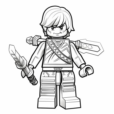 Zane Ninjago Ausmalbild kostenlos ausdrucken – Ausmalbild zum Ausdrucken