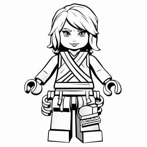 Ninjago Nya kostenlos zum ausmalen – Ausmalbild zum Ausdrucken