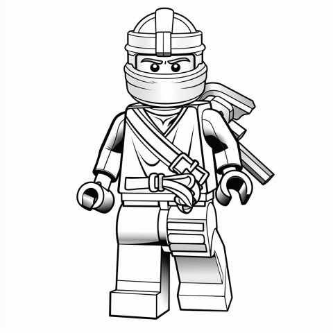 Ninjago Zane kostenlos zum ausmalen – Ausmalbild zum Ausdrucken