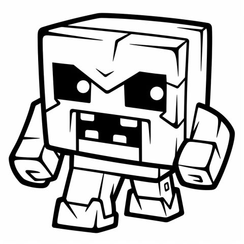 Minecraft Monster kostenlos zum ausmalen – Ausmalbild zum Ausdrucken
