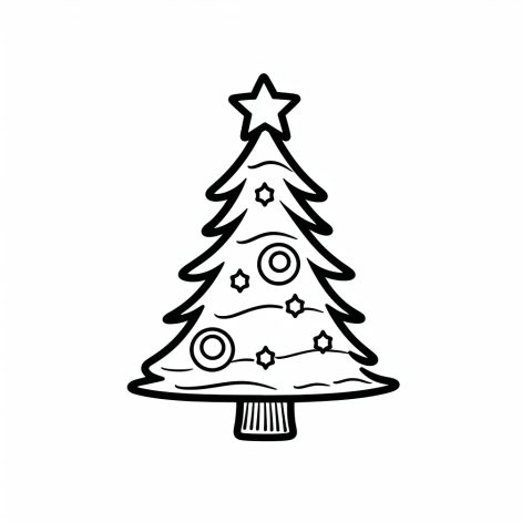 Weihnachtsbaum Malvorlage kostenlos ausmalen – Ausmalbild zum Ausdrucken