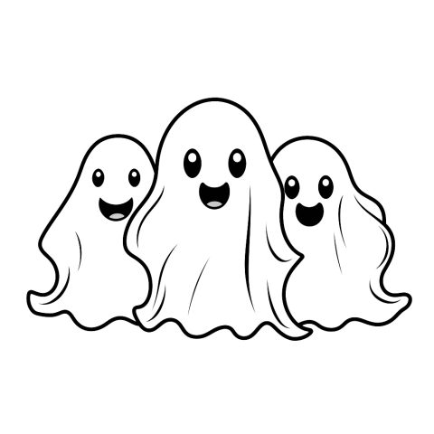 Halloween Geister Malvorlage kostenlose Ausmalbilder – Ausmalbild zum Ausdrucken