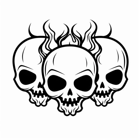 Halloween Totenkopf Malvorlage kostenloses Ausmalbild – Ausmalbild zum Ausdrucken