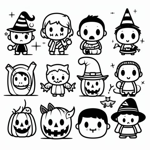 Halloween Monster kostenlose Malvorlage und Ausmalbilder – Ausmalbild zum Ausdrucken