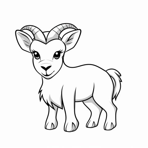 Steinbock – Ausmalbild zum Ausdrucken