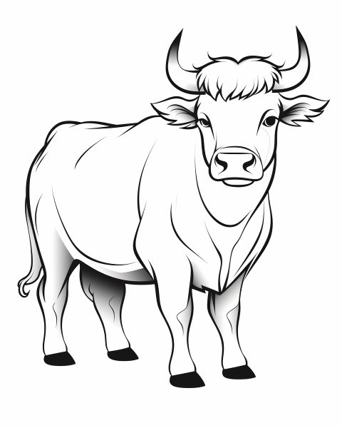 Stier Sternzeichen – Ausmalbild zum Ausdrucken