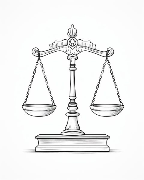 Waage Sternzeichen – Ausmalbild zum Ausdrucken