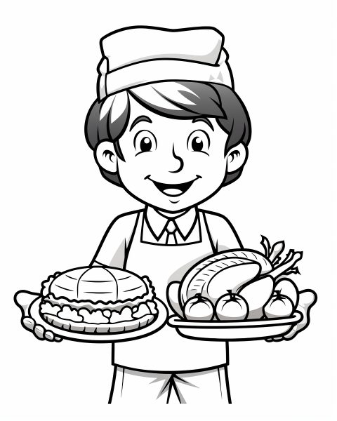 Thanksgiving Fest – Ausmalbild zum Ausdrucken