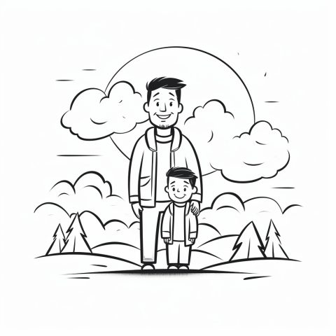 Vatertag 1 – Ausmalbild zum Ausdrucken