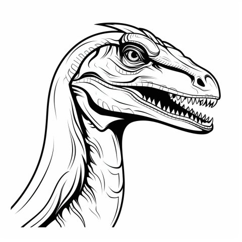 Velociraptor für Kinder – Ausmalbild zum Ausdrucken
