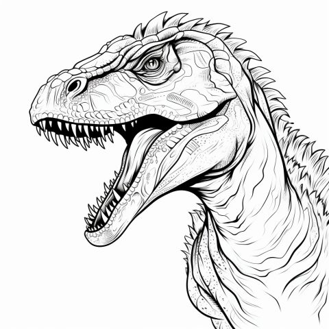 Velociraptor als Malvorlage – Ausmalbild zum Ausdrucken