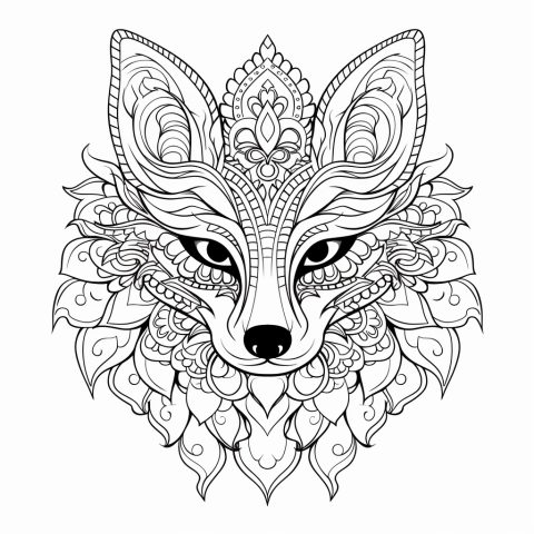 Fuchs Mandala als Malvorlage – Ausmalbild zum Ausdrucken