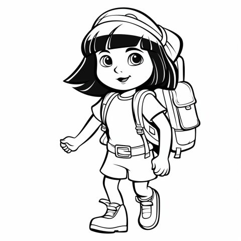 Dora the Explorer als Malvorlage – Ausmalbild zum Ausdrucken