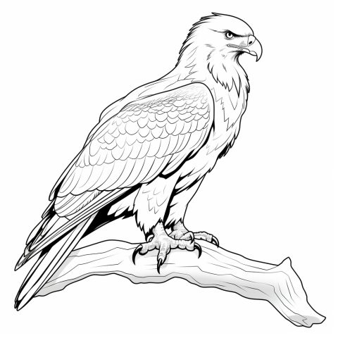 Adler als Malvorlage – Ausmalbild zum Ausdrucken