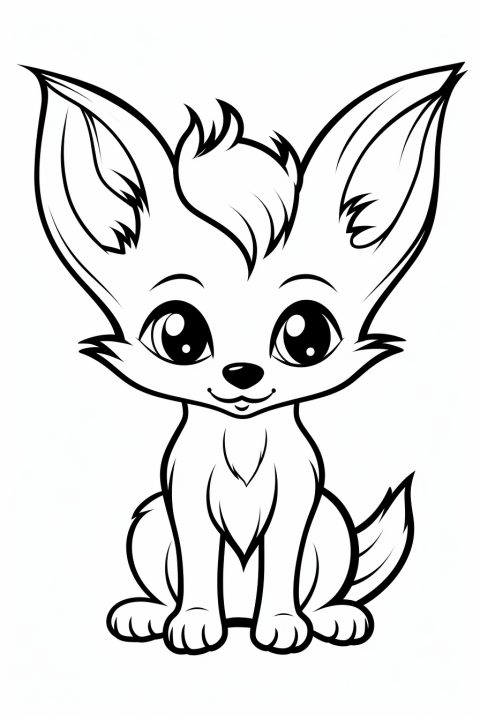 Fuchsbaby als Malvorlage – Ausmalbild zum Ausdrucken