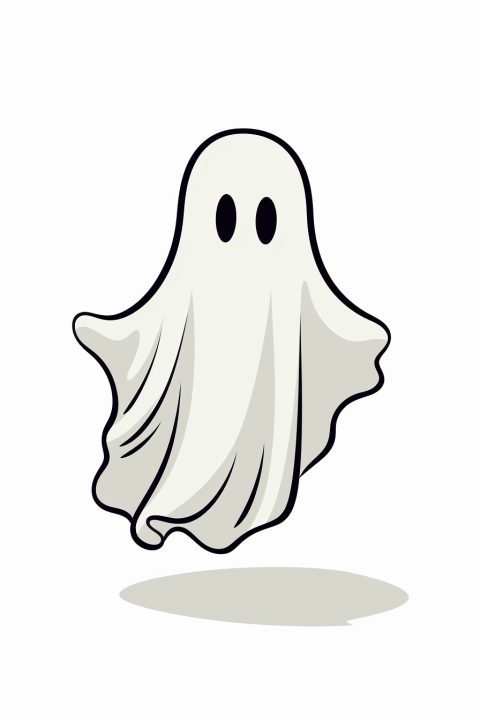 Fliegender Geist als Malvorlage – Ausmalbild zum Ausdrucken