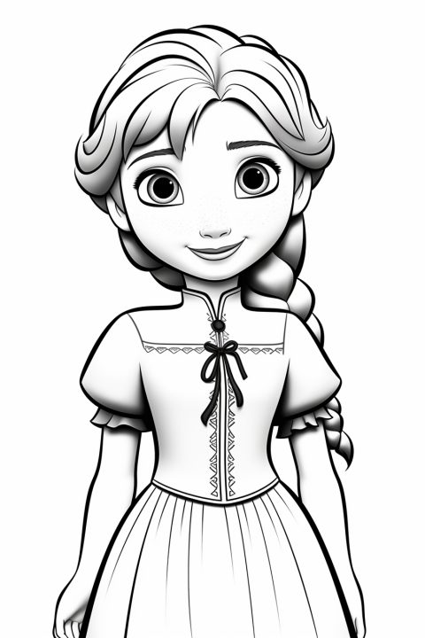 Anna als Malvorlage – Ausmalbild zum Ausdrucken