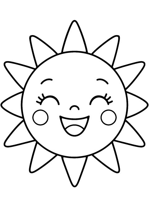Sunshine Coloring Page – printable coloring page