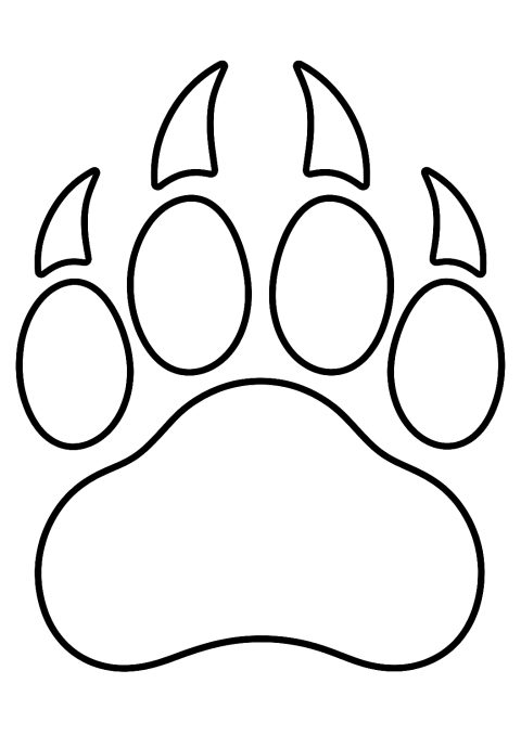 Página para colorear: pata de oso – dibujo para colorear e imprimir
