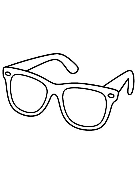 Sonnenbrille als Malvorlage – Ausmalbild zum Ausdrucken