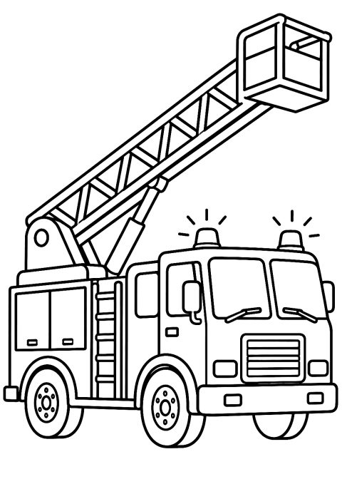Coloriage échelle de pompiers – coloriage à imprimer